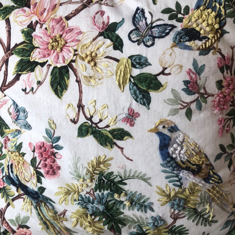 Laura Ashley Bird Floral Spring Wallis Bird Pillow Set NWT